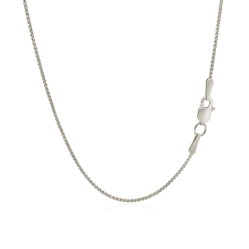 10k White Gold Wheat Chain 1.0mm - Premium Chains - Just $216.99! Shop now at Pulse Designer Fashion