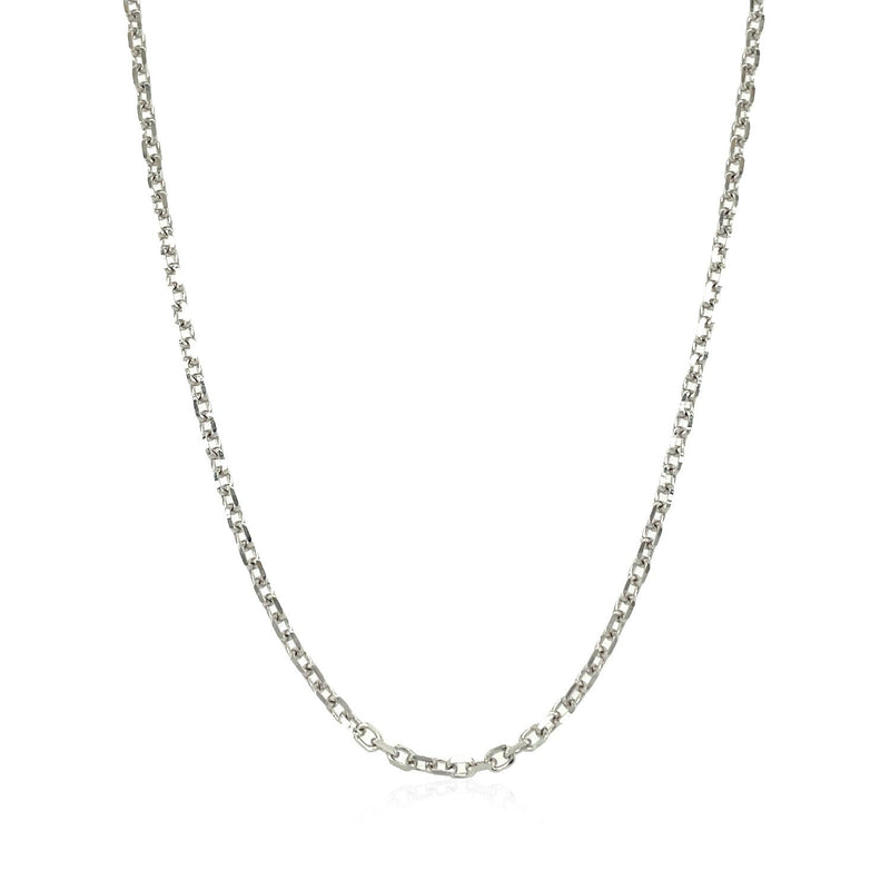 14k White Gold Diamond Cut Cable Link Chain 1.8mm - Premium Chains - Just $514.99! Shop now at Pulse Designer Fashion