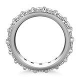 14k White Gold Round Cut Diamond Eternity Ring - Premium Rings - Just $5847.99! Shop now at Pulse Designer Fashion