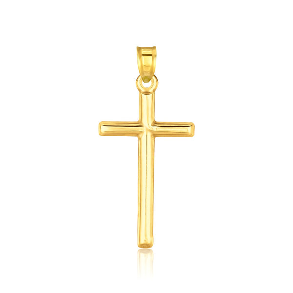 14k Yellow Gold High Polish Cross Pendant - Premium Pendants - Just $139.99! Shop now at Pulse Designer Fashion