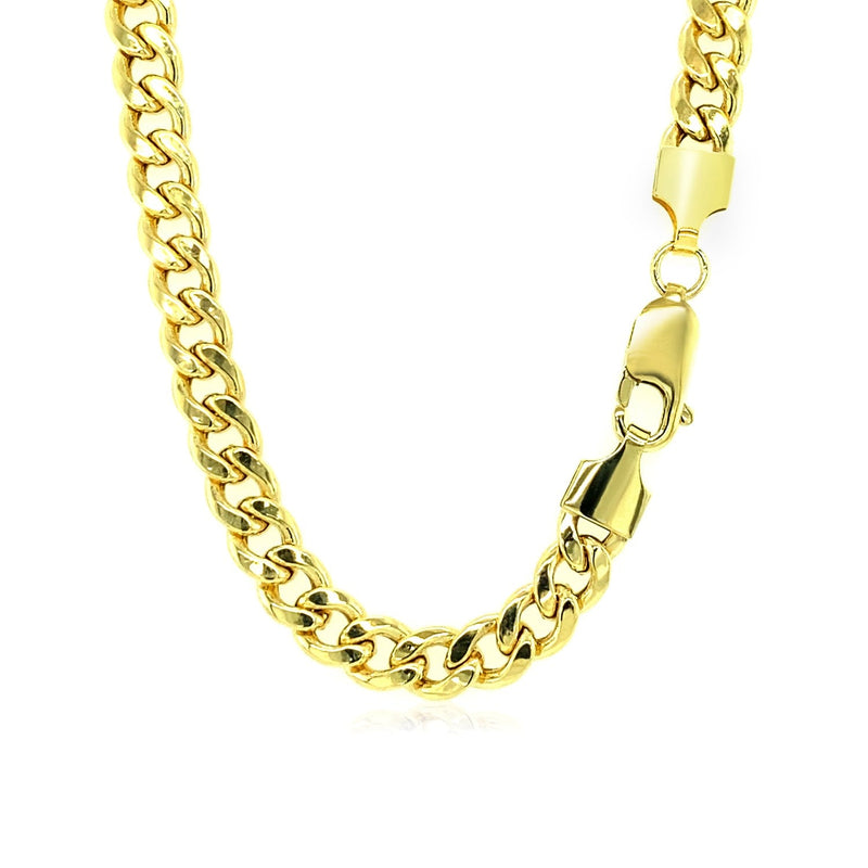 5.3mm 10k Yellow Gold Light Miami Cuban Chain - Premium Chains - Just $1738.99! Shop now at Pulse Designer Fashion