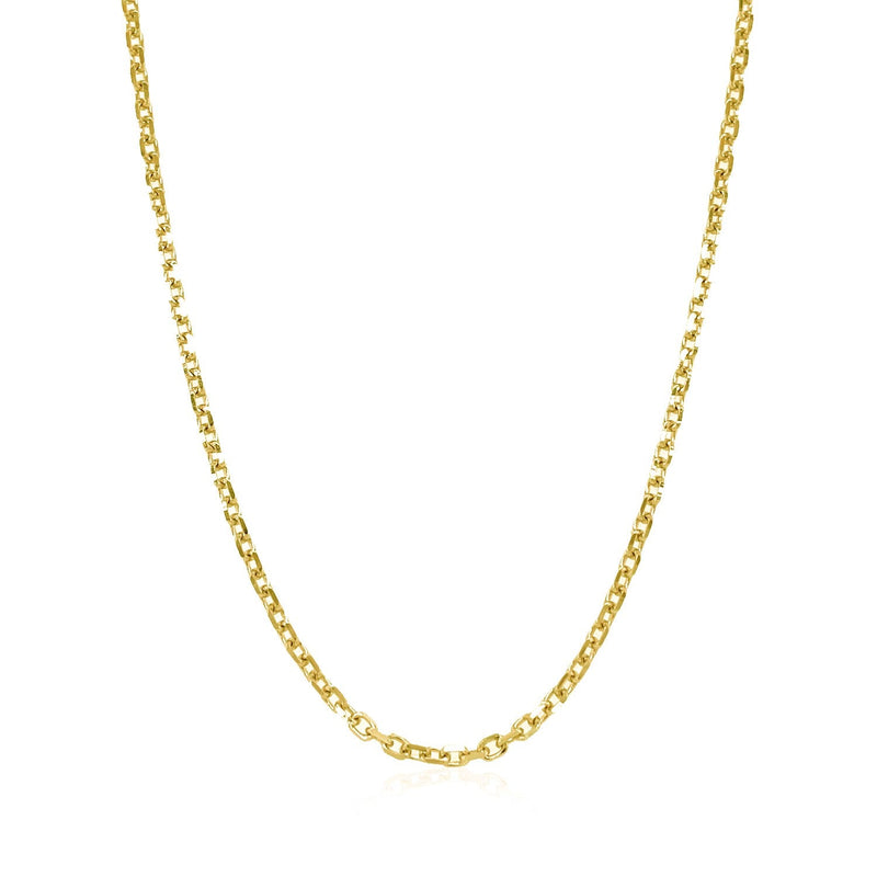 14k Yellow Gold Diamond Cut Cable Link Chain 1.8mm - Premium Chains - Just $510.99! Shop now at Pulse Designer Fashion