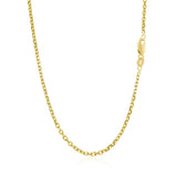 14k Yellow Gold Diamond Cut Cable Link Chain 1.8mm - Premium Chains - Just $510.99! Shop now at Pulse Designer Fashion