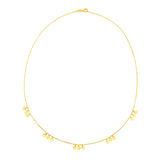 14k Yellow Gold Necklace with Circle Dangle Stations - Premium Necklaces - Just $504.99! Shop now at Pulse Designer Fashion