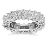 Exquisite 14k White Gold Emerald Cut Diamond Eternity Ring - Premium Rings - Just $28400.99! Shop now at Pulse Designer Fashion