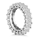 Exquisite 14k White Gold Emerald Cut Diamond Eternity Ring - Premium Rings - Just $28400.99! Shop now at Pulse Designer Fashion