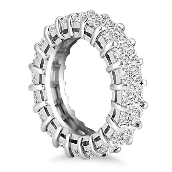 Exquisite 14k White Gold Emerald Cut Diamond Eternity Ring - Premium Rings - Just $28400.99! Shop now at Pulse Designer Fashion