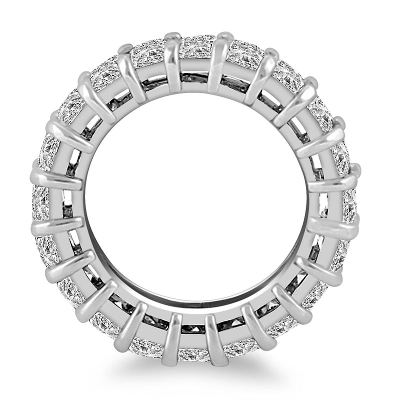 Exquisite 14k White Gold Emerald Cut Diamond Eternity Ring - Premium Rings - Just $28400.99! Shop now at Pulse Designer Fashion