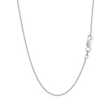 Sterling Silver Rhodium Plated Bead Chain 1.2mm - Premium Chains - Just $22.99! Shop now at Pulse Designer Fashion