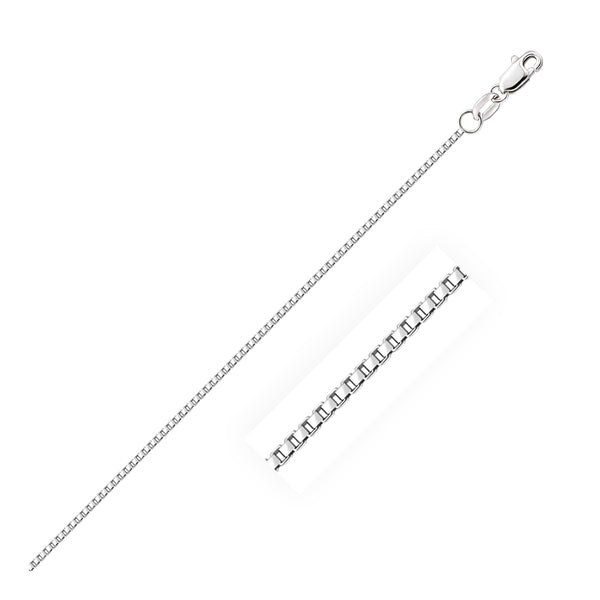 10k White Gold Octagonal Box Chain 1.2mm - Premium Chains - Just $477.99! Shop now at Pulse Designer Fashion