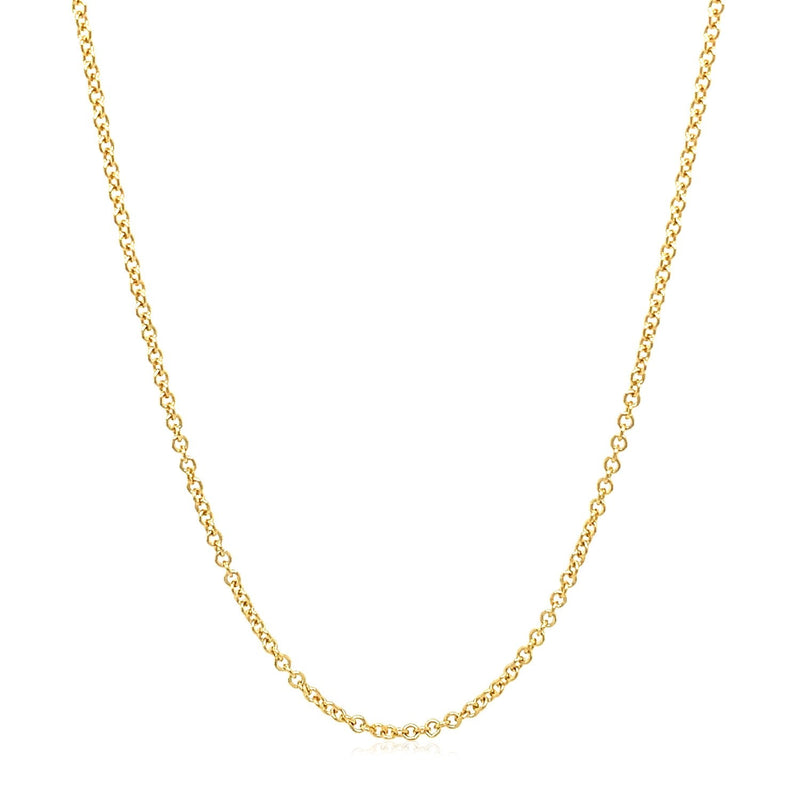 14k Yellow Gold Round Cable Link Chain 1.5mm - Premium Chains - Just $354.99! Shop now at Pulse Designer Fashion