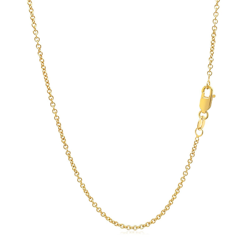 14k Yellow Gold Round Cable Link Chain 1.5mm - Premium Chains - Just $354.99! Shop now at Pulse Designer Fashion