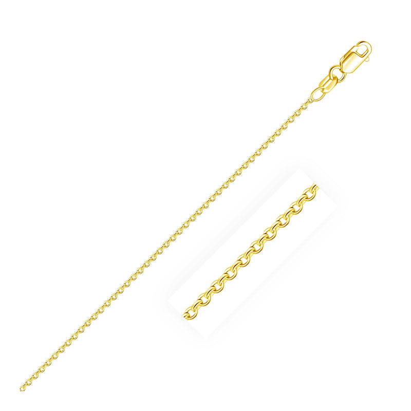 14k Yellow Gold Round Cable Link Chain 1.5mm - Premium Chains - Just $315.99! Shop now at Pulse Designer Fashion