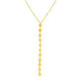 14k Yellow Gold Lariat Style Necklace with Disks - Premium Necklaces - Just $354.99! Shop now at Pulse Designer Fashion