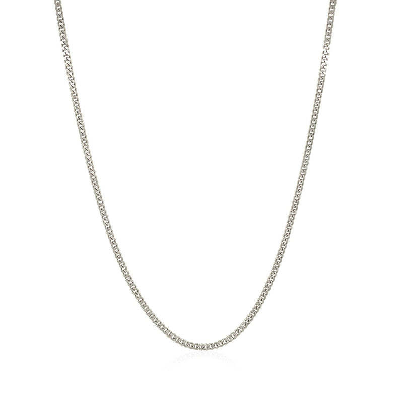 10k White Gold Gourmette Chain 1.5mm - Premium Chains - Just $273.99! Shop now at Pulse Designer Fashion