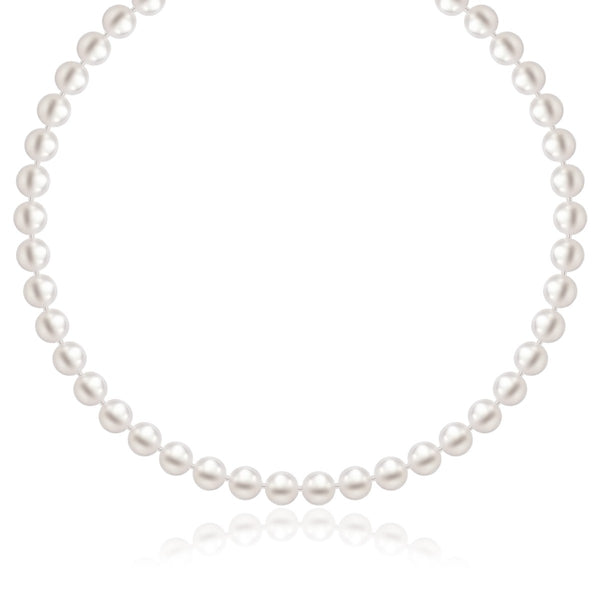 14k Yellow Gold Necklace with White Freshwater Cultured Pearls (6.0mm to 6.5mm) - Premium Necklaces - Just $502.99! Shop now at Pulse Designer Fashion