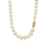 14k Yellow Gold Necklace with White Freshwater Cultured Pearls (6.0mm to 6.5mm) - Premium Necklaces - Just $502.99! Shop now at Pulse Designer Fashion