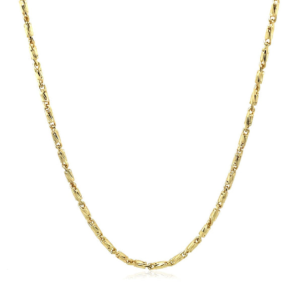 Diamond Cut Fancy Links Pendant Chain in 14k Yellow Gold (1.5mm) - Premium Chains - Just $932.99! Shop now at Pulse Designer Fashion