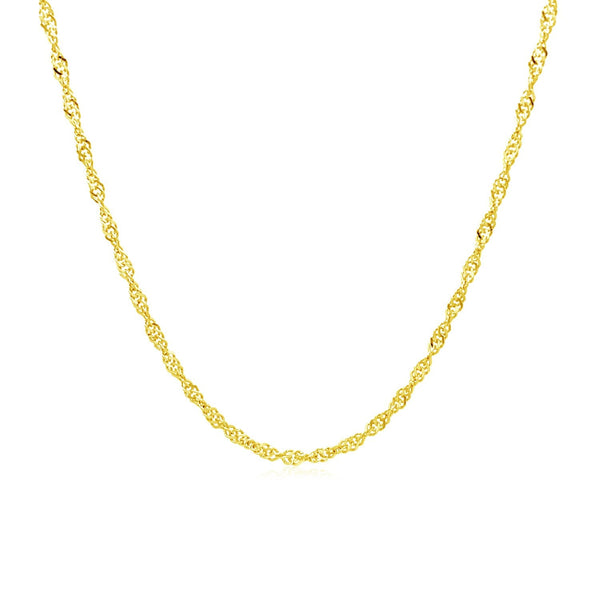 10k Yellow Gold Singapore Chain 1.5mm - Premium Chains - Just $135.99! Shop now at Pulse Designer Fashion