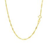 10k Yellow Gold Singapore Chain 1.5mm - Premium Chains - Just $135.99! Shop now at Pulse Designer Fashion