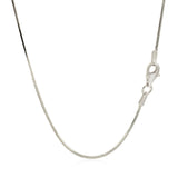 Rhodium Plated 1.2mm Sterling Silver Snake Style Chain - Premium Chains - Just $35.99! Shop now at Pulse Designer Fashion