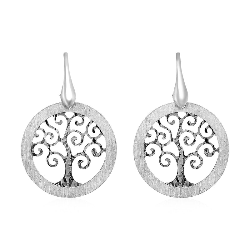 Tree of Life Cutout Earrings in Sterling Silver - Premium Earrings - Just $103.99! Shop now at Pulse Designer Fashion