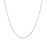 14k White Gold Diamond-Cut Bead Chain 1.2mm - Premium Chains - Just $333.99! Shop now at Pulse Designer Fashion