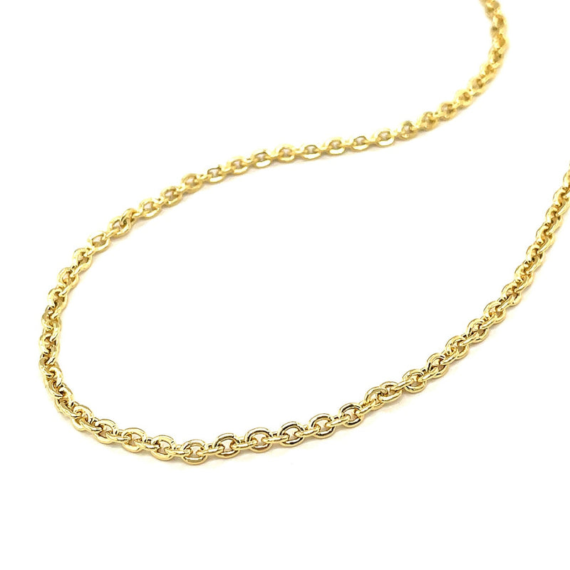 3.0mm 14k Yellow Gold Forsantina Lite Cable Link Chain - Premium Chains - Just $592.99! Shop now at Pulse Designer Fashion