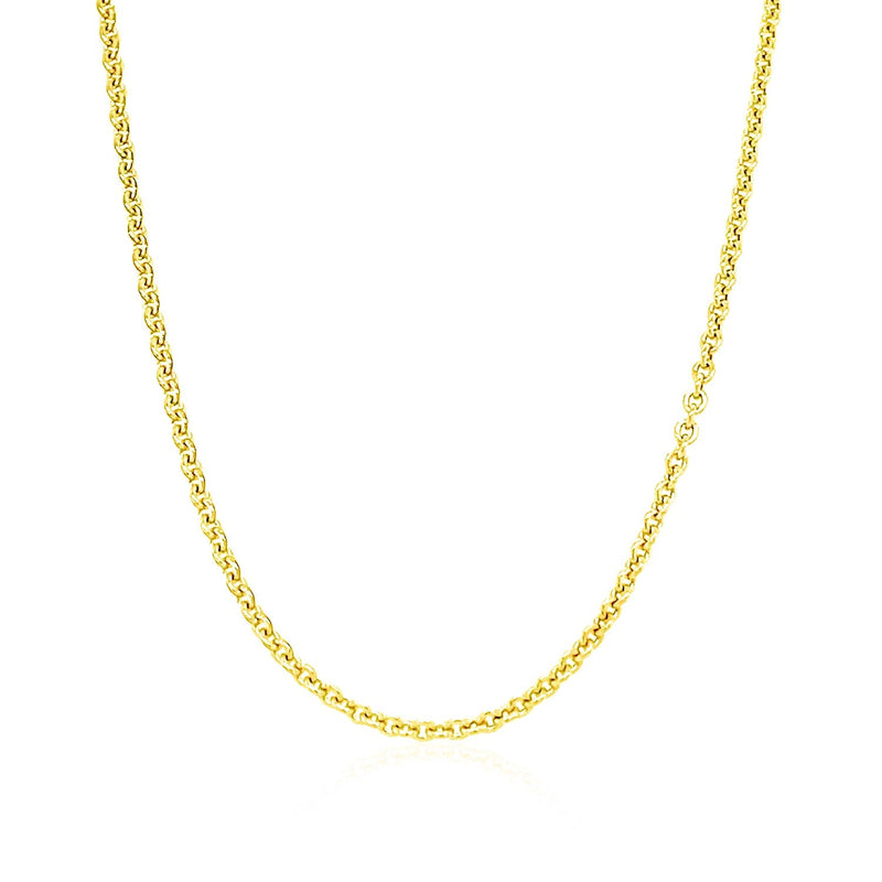 14k Yellow Gold Forsantina Lite Cable Link Chain 1.9mm - Premium Chains - Just $304.99! Shop now at Pulse Designer Fashion