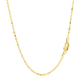 14k Yellow Gold Diamond-Cut Alternating Bead Chain 1.5mm - Premium Chains - Just $495.99! Shop now at Pulse Designer Fashion