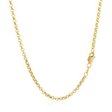 2.3mm 14k Yellow Gold Rolo Chain - Premium Chains - Just $398.99! Shop now at Pulse Designer Fashion