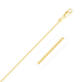 14k Yellow Gold Diamond-Cut Bead Chain 1.2mm - Premium Chains - Just $315.99! Shop now at Pulse Designer Fashion