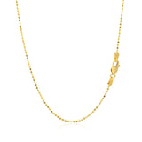 14k Yellow Gold Diamond-Cut Bead Chain 1.2mm - Premium Chains - Just $315.99! Shop now at Pulse Designer Fashion