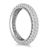 14k White Gold Cupola Round Diamond Eternity Ring in 14k White Gold - Premium Rings - Just $4183.99! Shop now at Pulse Designer Fashion