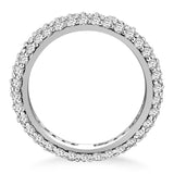 14k White Gold Cupola Round Diamond Eternity Ring in 14k White Gold - Premium Rings - Just $4183.99! Shop now at Pulse Designer Fashion