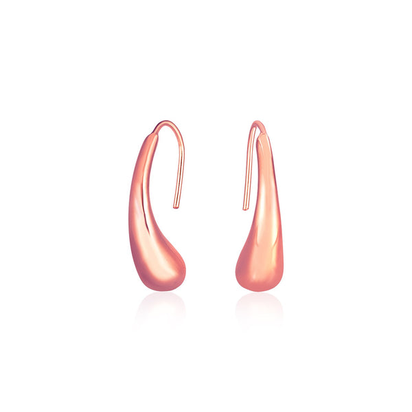 14k Rose Gold Puffed Teardrop Earrings - Premium Earrings - Just $449.99! Shop now at Pulse Designer Fashion