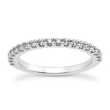 14k White Gold Shared Prong Diamond Wedding Ring Band with U Settings - Premium Rings - Just $1707.99! Shop now at Pulse Designer Fashion