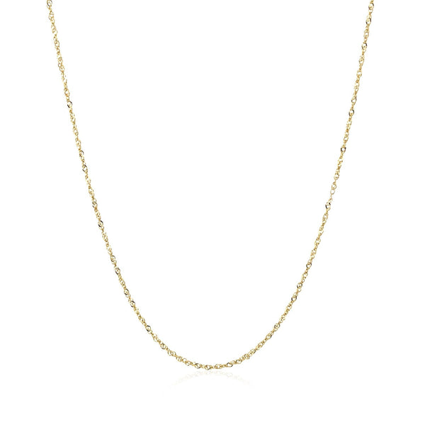 10k Yellow Gold Singapore Chain 0.8mm - Premium Chains - Just $72.99! Shop now at Pulse Designer Fashion