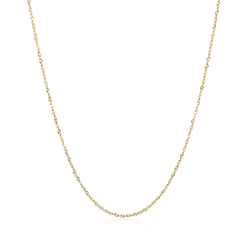 10k Yellow Gold Singapore Chain 0.8mm - Premium Chains - Just $72.99! Shop now at Pulse Designer Fashion