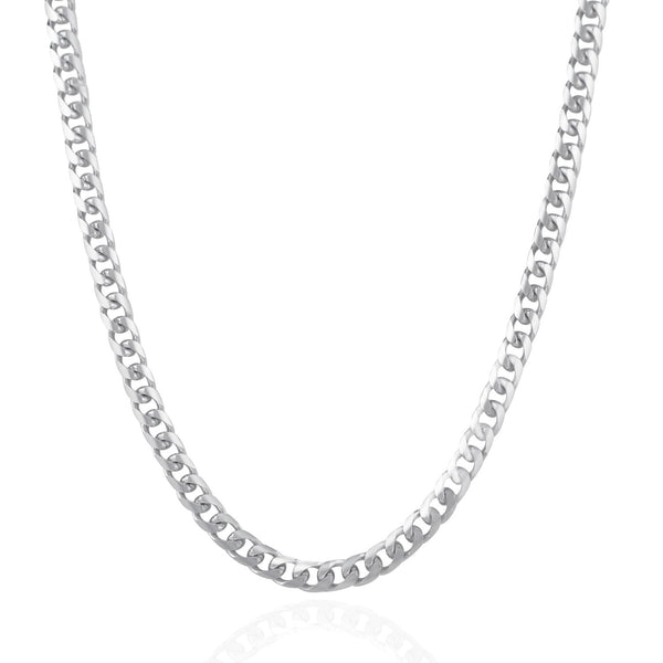 4.4mm 14k White Gold Solid Miami Cuban Chain - Premium Chains - Just $3950.99! Shop now at Pulse Designer Fashion