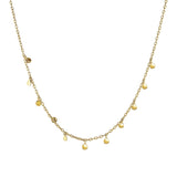 Choker Necklace with Hammered Beads in 14k Yellow Gold - Premium Necklaces - Just $629.99! Shop now at Pulse Designer Fashion