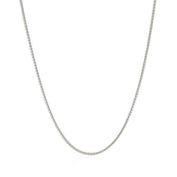 14k White Gold Round Wheat Chain 1.0mm - Premium Chains - Just $312.99! Shop now at Pulse Designer Fashion