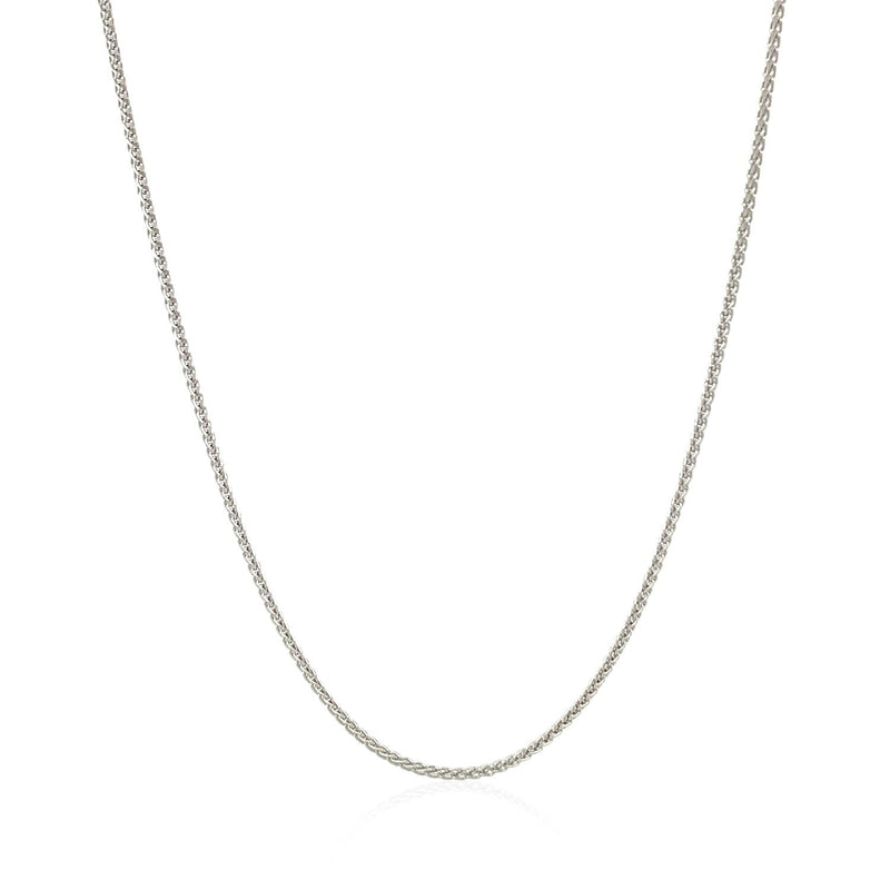 14k White Gold Round Wheat Chain 1.0mm - Premium Chains - Just $312.99! Shop now at Pulse Designer Fashion