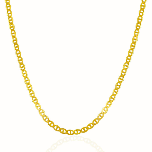 3.2mm 14k Yellow Gold Mariner Link Chain - Premium Chains - Just $571.99! Shop now at Pulse Designer Fashion