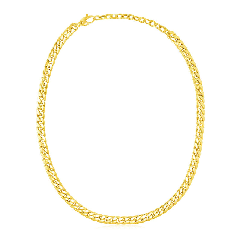 14k Yellow Gold Cuban Chain Choker Necklace - Premium Necklaces - Just $1799.99! Shop now at Pulse Designer Fashion