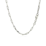 14K White Gold Paperclip Chain (2.5mm) - Premium Chains - Just $696.99! Shop now at Pulse Designer Fashion