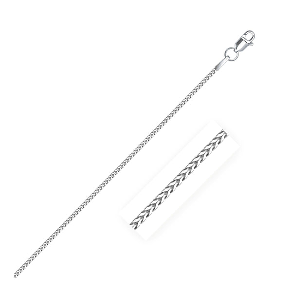 14k White Gold Franco Chain 1.2mm - Premium Chains - Just $590.99! Shop now at Pulse Designer Fashion