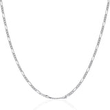 14k White Gold Solid Figaro Chain 1.9mm - Premium Chains - Just $425.99! Shop now at Pulse Designer Fashion