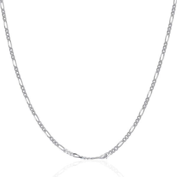 14k White Gold Solid Figaro Chain 1.9mm - Premium Chains - Just $425.99! Shop now at Pulse Designer Fashion