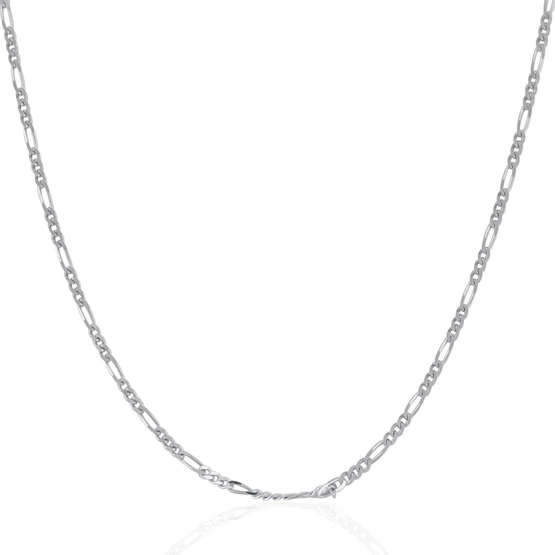 14k White Gold Solid Figaro Chain 1.9mm - Premium Chains - Just $425.99! Shop now at Pulse Designer Fashion